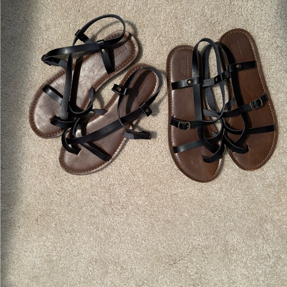 Stylish Black Leather Sandals